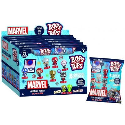 Alltoys Razítka Marvel Bops Tops mix druhů v sáčku 12 ks v boxu – Zboží Mobilmania