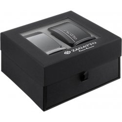 Zagatto kožený pásek dvě přezky ATM Box Set 1 černý