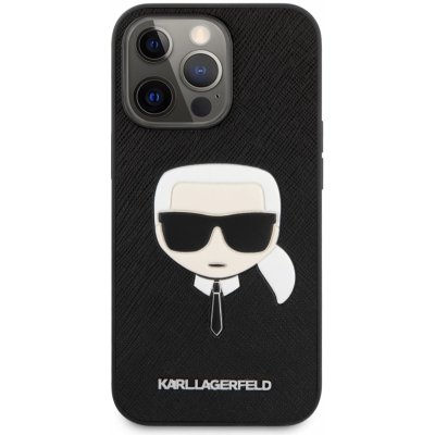 Pouzdro Karl Lagerfeld PU Saffiano Karl Head iPhone 13 Pro černé