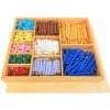 Montessori korálková krabice barevné schody 1-10