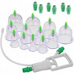 ISO TRADE Cupping Glasses Set Vacuum Massage Cupping Pump New Acupuncture Magnetic 277 – Zboží Dáma