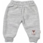 Baby Nellys Pletené kojenecké kalhoty Hand Made šedé – Zboží Dáma