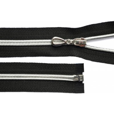 Prima-obchod Spirálový zip se stříbrnými zoubky No 5 délka 70 cm, barva Černá – Hledejceny.cz