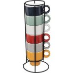 Stojan se 6 šálky Coloroma multicolour – Zboží Dáma