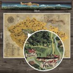 Stírací mapa Česka DELUXE XL zlatá - Mapa bez lišt, dárkový tubus – Hledejceny.cz