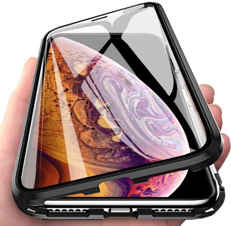 Pouzdro Beweare Magnetický oboustranný kryt s tvrzeným sklem na Samsung Galaxy S20 FE / S20 FE 5G - černé
