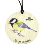 Lesní svět Dřevěná medaile klasik sýkora koňadra – Zboží Dáma