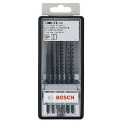 Bosch 6dílná sada pilových plátků Robust Line Wood Expert, se stopkou T - T 308 B; T 308 BF; T 301 BCP; T 234 X P Accessories 2607010572