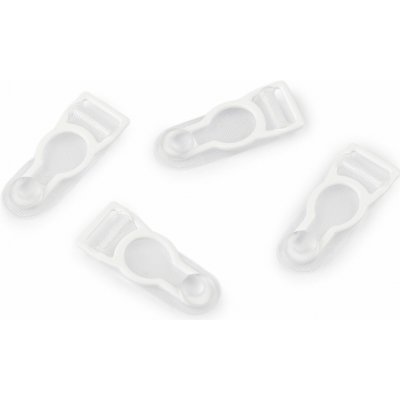 Velvety kovové - podvazkové zápínání šíře 10 mm - bílá transparent (4 ks) – Zboží Dáma