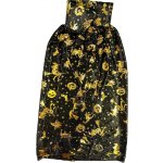 Čarodějnický plášť s kloboukem černo-zlatý – Zboží Dáma