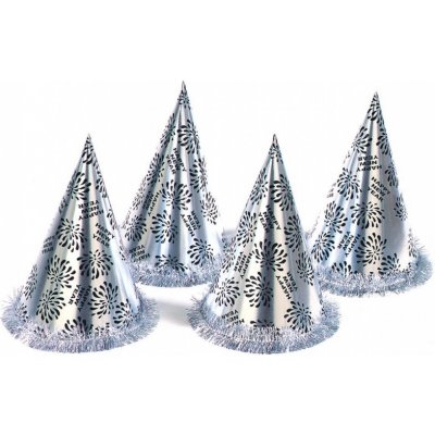 WIDMANN Klobouček Špička Happy New Year stříbrný – Sleviste.cz