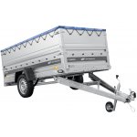 UNITRAILER Jednonápravový přívěs na pružinách 264x125 FORCE 264/R KIPP s bočnicemi BIS, rámem H-0 a modrou plachtou – Hledejceny.cz