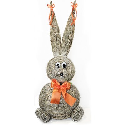 OVČÍ VĚCI Slámový zajíc s oranžovou mašlí 45 cm – Hledejceny.cz