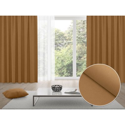 Biante Zatemňovací závěs Blackout BKU-120 Bronzově hnědý - šířka 140 cm 140x140 cm – Hledejceny.cz