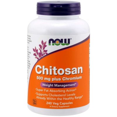 Now Foods Now Chitosan 500 mg Plus chromium 240 veg kapslí