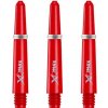 Násadky na šipky XQMax Darts Solid Colour with Logo - short - red
