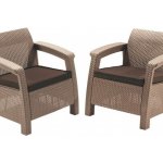 Allibert Corfu Duo hnědá / warm taupe 2 ks – Hledejceny.cz