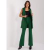 Dámský kostým Italy Moda elegantní komplet kalhot a vesty dhj-kmpl-5069.16x-dark green