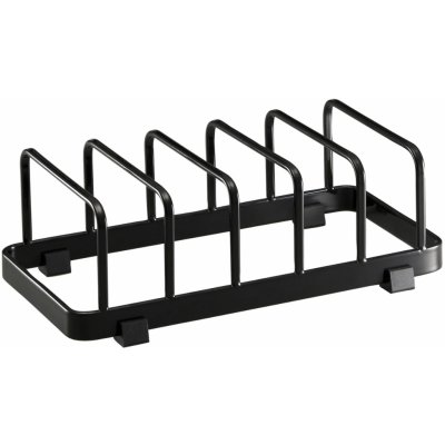 Černý kovový stojan na talíře Yamazaki Tower 22 cm – Zboží Dáma