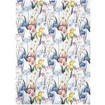 SCANquilt utěrka FLORA irisy tulipány bílopestrá 50 x 70 cm – Hledejceny.cz