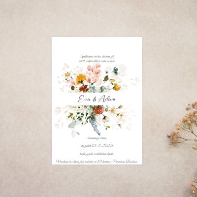 Svatební oznámení Pestrobarevná kytice 2 – Sleviste.cz