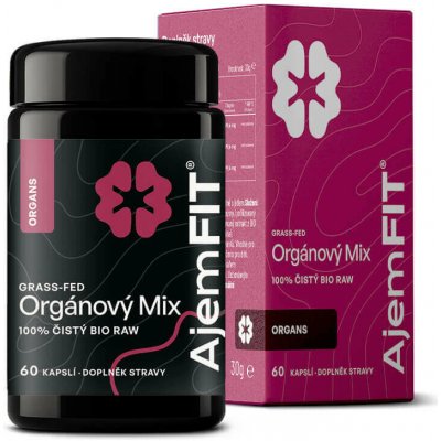 AjemFIT BIO RAW Orgánový Mix Grass-fed 60 kapslí 30 g – Hledejceny.cz