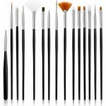 Starnails Sada 15 štětců na nehtovou modeláž černá – Zbozi.Blesk.cz