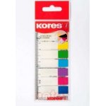 KORES Popisovací záložky Index Strips na pravítku 45x12 mm / 8 barev / 15 lístků á barva – Sleviste.cz