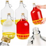 Demižon 5 l SuperButelki skleněný bezbarvý sada 4 ks – Zboží Mobilmania