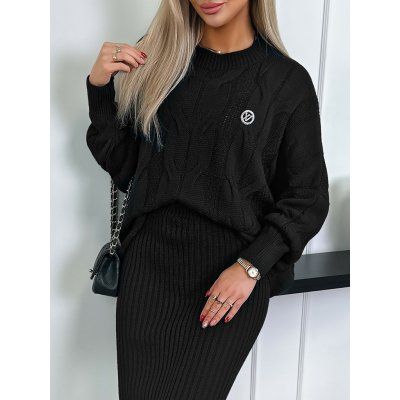 Fashionweek svetrová souprava svetru a sukně IT-Millos černá – Hledejceny.cz