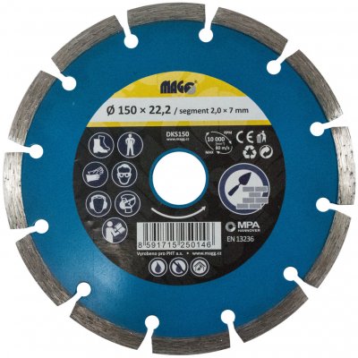 Magg Diamantový kotouč celoobvodový 115 x 22,2 mm DKC115 – Sleviste.cz