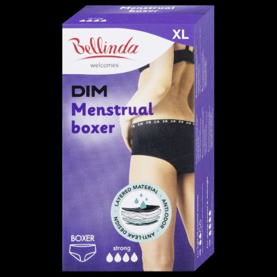 Bellinda Noční i denní menstruační kalhotky boxerky MENSTRUAL BOXER STRONG černá – Zboží Dáma