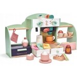 Tender Leaf Toys Dřevěná kavárna Ptačí hnízdo Bird's Nest Café s vypracovanými doplňky a nálepkami – Zboží Dáma