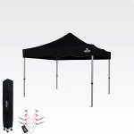 BRIMO Zahradní Altán Skládací 3x3m Prémiová UV/PVC Ochrana bez stěn Černá S. Alu – Zboží Dáma