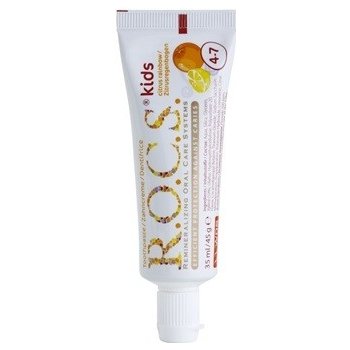 R.O.C.S. Kids Citrus Rainbow zubní pasta pro děti Lemon, Orange and Vanilla 35 ml