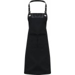 Premier Workwear Zástěra do kavárny s dekorativním lemováním z umělé kůže černá černá 70x81cm PW123 – Zboží Mobilmania