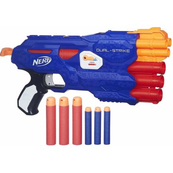 Nerf Elite pistole střílí 2 šipky najednou