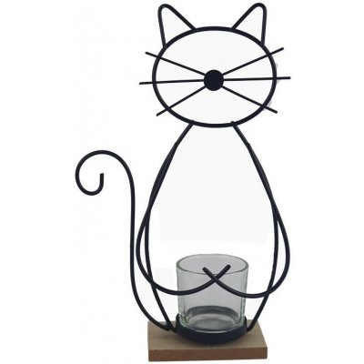 Dekorace na svíčku kočka K3599 – Zboží Mobilmania