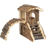 Flamingo NV Domek dřevo přírodní House Marty 19 x 16,5 x 16,5 cm – Zboží Mobilmania