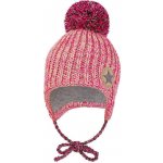 Dětská pletená čepice Little Angel s bambulí LA Outlast ® růžový melír – Zboží Mobilmania