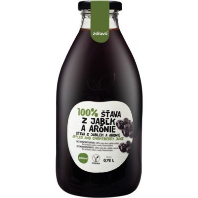 Zdravo Organic Šťáva arónie - jablko 100% 0,75 l