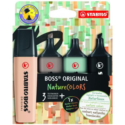 Stabilo Boss Original NatureCOLORS 4 barvy 2-5 mm 70/4-2-5 – Zboží Dáma