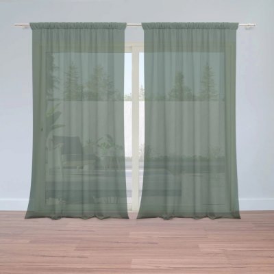 Záclony Lesní zelená: 2 ks - 150x250 cm - Sablio – Hledejceny.cz