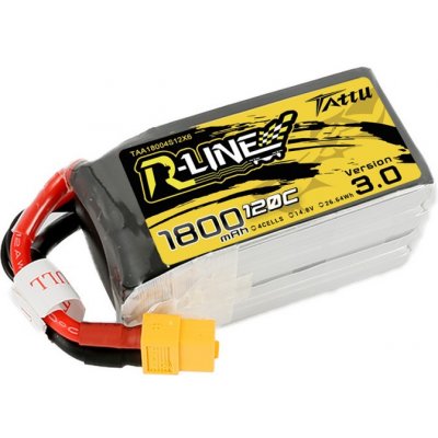 GENS ACE LIPO TATTU R-Line FPV serie 4S 4S1P 120C Version 3.0 14,8V 1800 mAh – Zboží Mobilmania