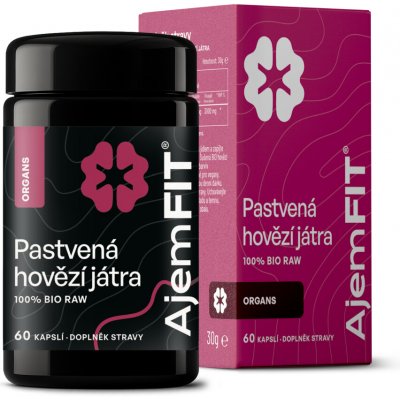AjemFIT BIO Raw Hovězí Játra 60 kapslí 30 g – Hledejceny.cz