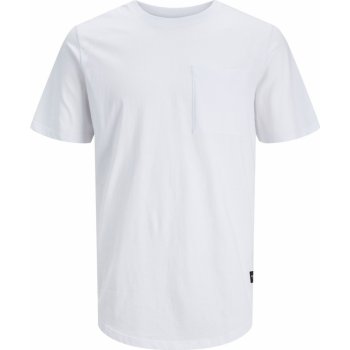 Jack&Jones pánské triko JJENOA Long Line Fit 12210945 White