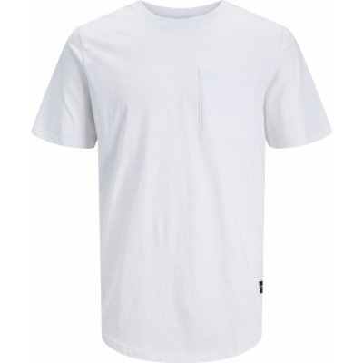 Jack&Jones pánské triko JJENOA Long Line Fit 12210945 White – Zbozi.Blesk.cz