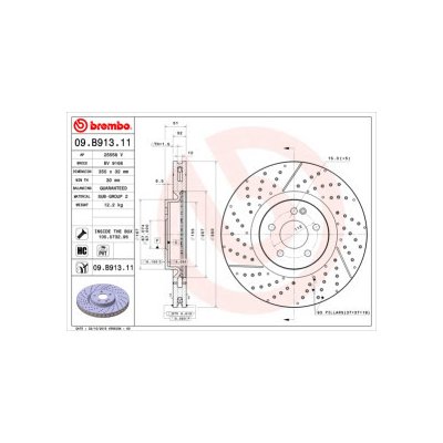 BREMBO brzdový kotouč 09.B913.11 – Zbozi.Blesk.cz