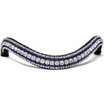 Blingyourhorse Třpytivá čelenka na uzdečku BLUE & CRYSTAL Černá – Zboží Dáma