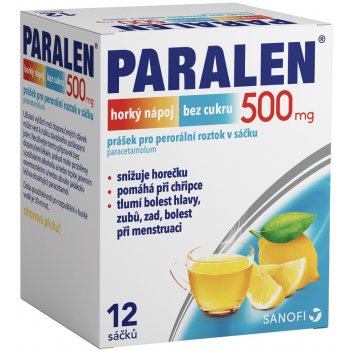 PARALEN HORKÝ NÁPOJ BEZ CUKRU POR 500MG POR PLV SOL SCC 12